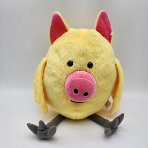 Little Joe Chicken Pig Chickapig Plush 10" Yellow Fur Pink Ears Stuffed Toy 2018